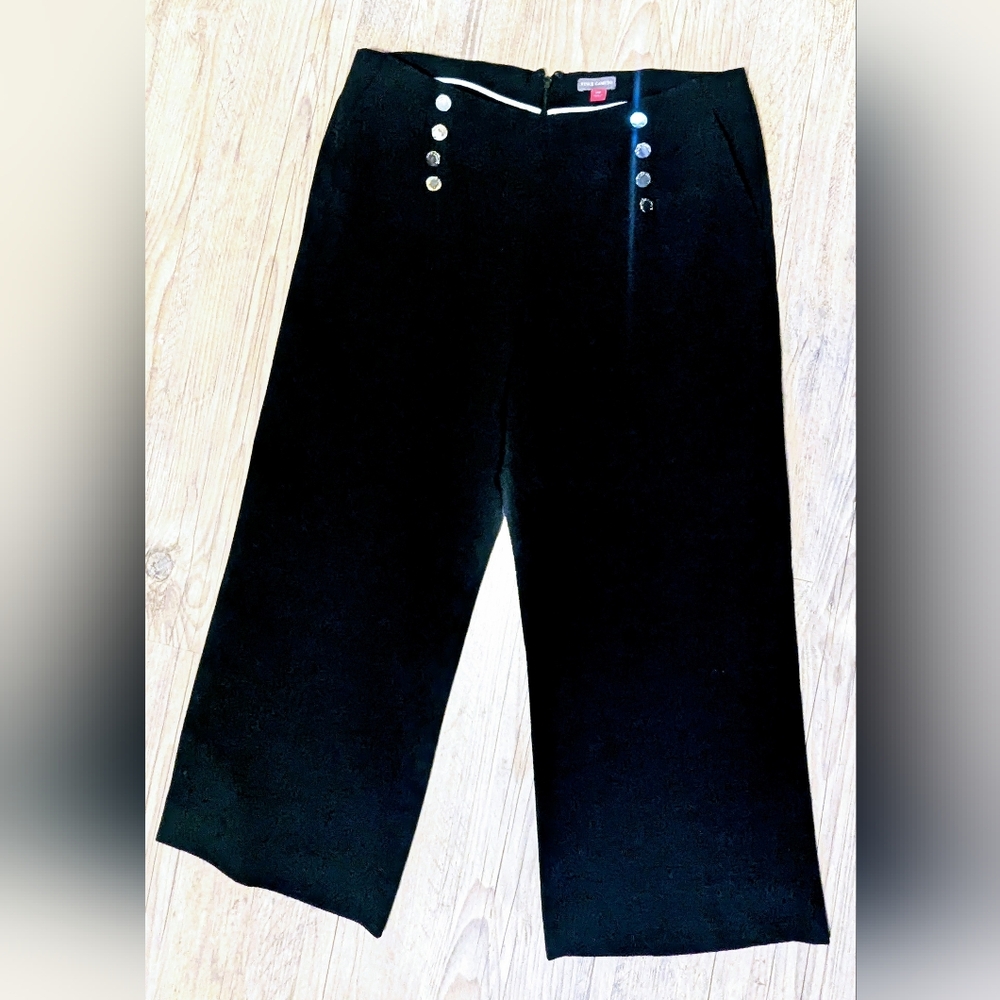 Vince Camuto Black Chic Sailor Button Trousers